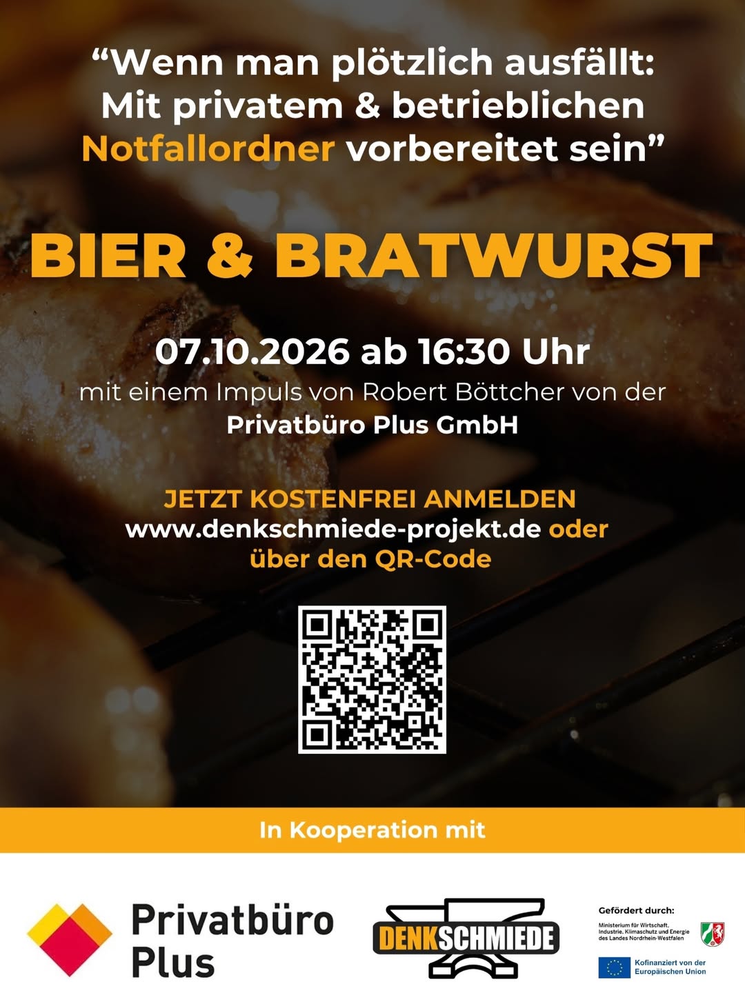 Privatbüro Plus, Denkschmiede, Impulsvortrag, Betriebliches Notfallhandbuch, Notfallmappe