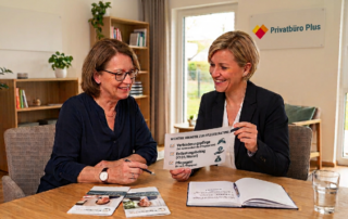 Hinweise auf Pflegeberatung (Verhinderungspflege, Entlastungsbetrag, Pflegegeld)